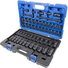 Kobalt 856843 55-Piece 1,2-Inch Drive Deep and Shallow Impact Socket Set