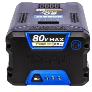 Kobalt 80-volt 2.5-Amp Hours Rechargeable Lithium Ion Cordless Power Equipment Battery KB 2580-06